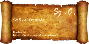 Szőke Ozsvát névjegykártya